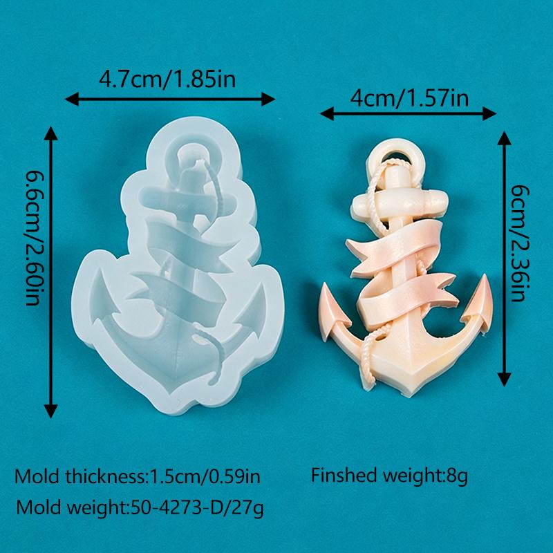 Xiaomi Anchor Silicone Mold 3D Anchor Rope Pendant Keychain Wall Hanging Craft Ornament Candle Gypsum Plaster Mold Home Decor