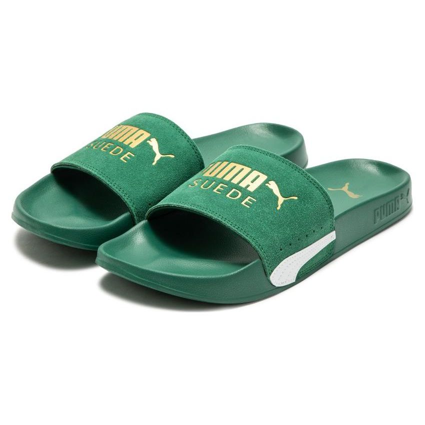 Puma Leadcat 2.0 Suede Classic Slide Sandals Unisex Footwear Green 384872-10