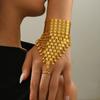 Multi Layer Golden Finger Bracelet Simple Hollow Geometric Pendant  Stage Performance
