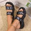 Fashion Personality Camouflage Platform Slippers for Women Summer New Comfortable Casual Slip-on Shoes Versatile Slippers