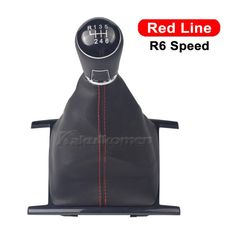 For VW Amarok 2010 2011 2012 2013 2014 2015 2016 2017 2018- Gear Stick Shift Knob Leather Gaiter Boot Cover Car 6 Speed