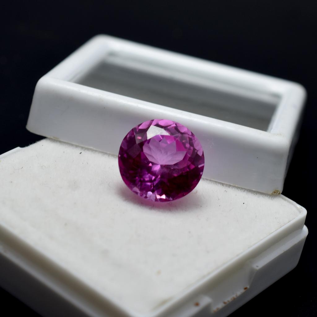 CERTIFIED Natural Pink Sapphire 11.80 Ct Sri Lanka Pink Round Cut Loose Gemstone