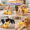 Dog Plush Toy Yellow Duck Molar Chew Toy Bite Resistant Puppy Self Play Relieve Boredom Interactive Pet Toy for Small Dogs