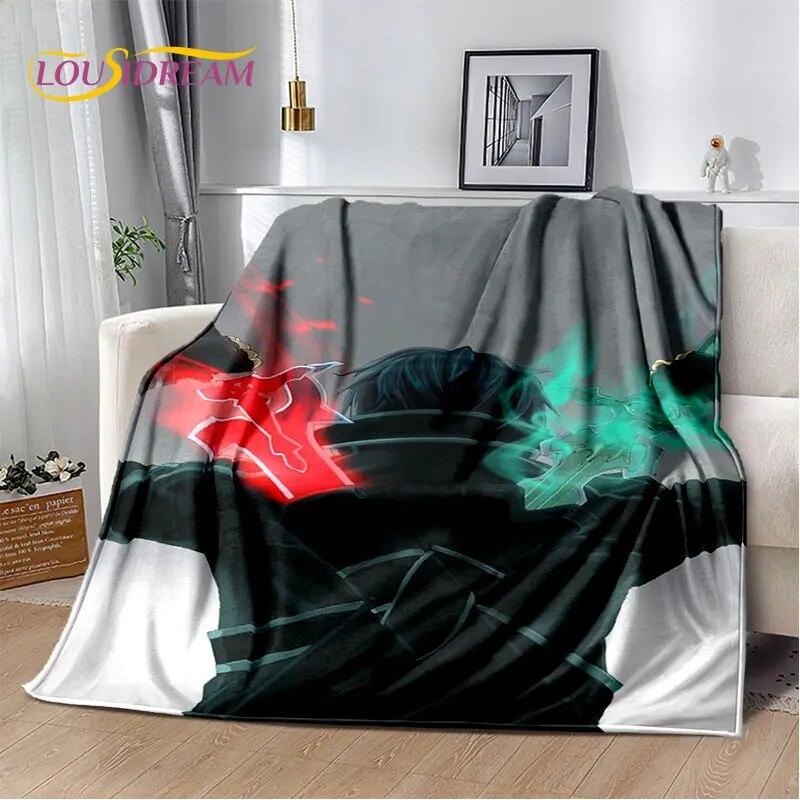 Sword Art Online SAO Anime Cartoon Soft Plush Blanket,Flannel Blanket Throw Blanket for Living Room Bedroom Bed Sofa Picnic Kids