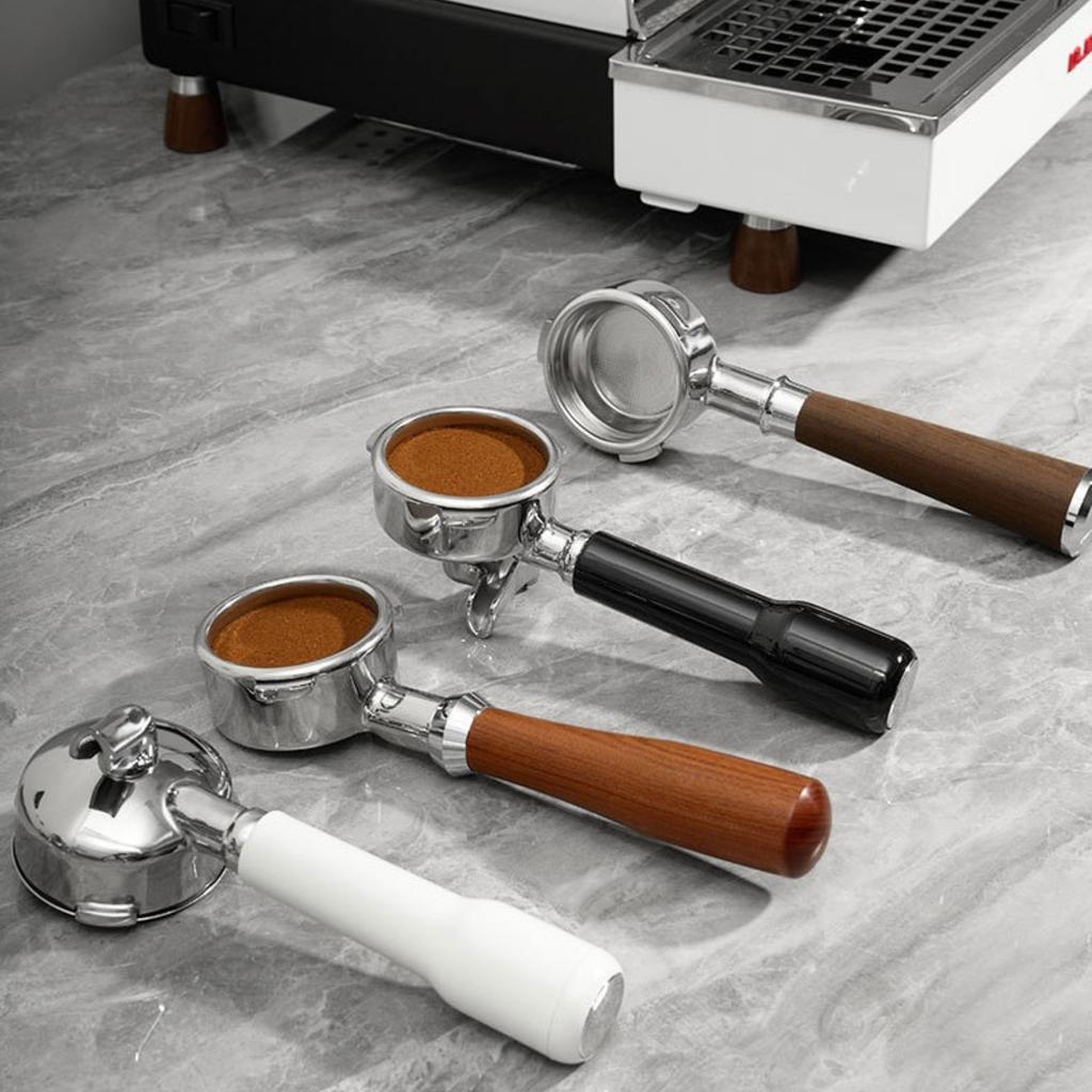 Coffee Portafilter with Single Spout Compatible 58mm Portafilter Filter Holder Sturdy Handle Easy to Clean for Home Baristas