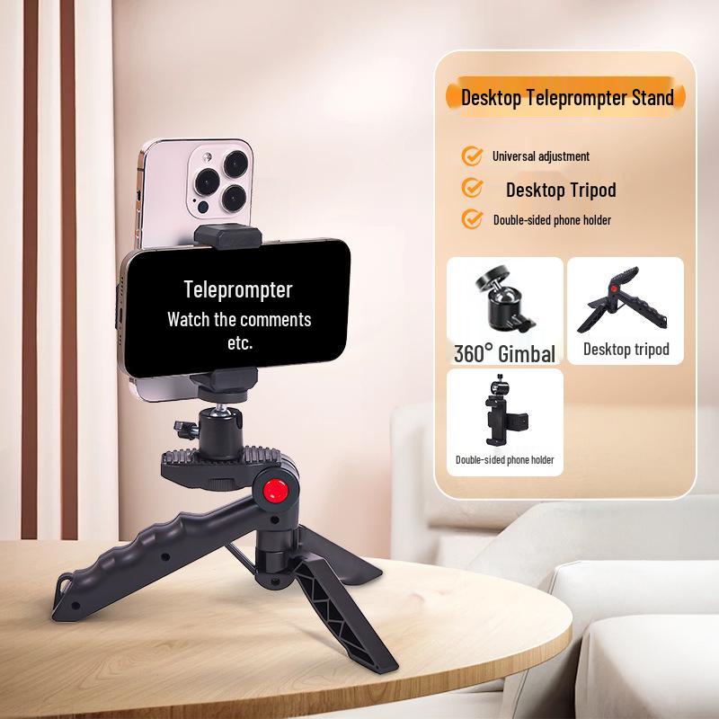 

Dual-Sided Mobile Teleprompter Stand for Multi-Functional Filming & Teaching