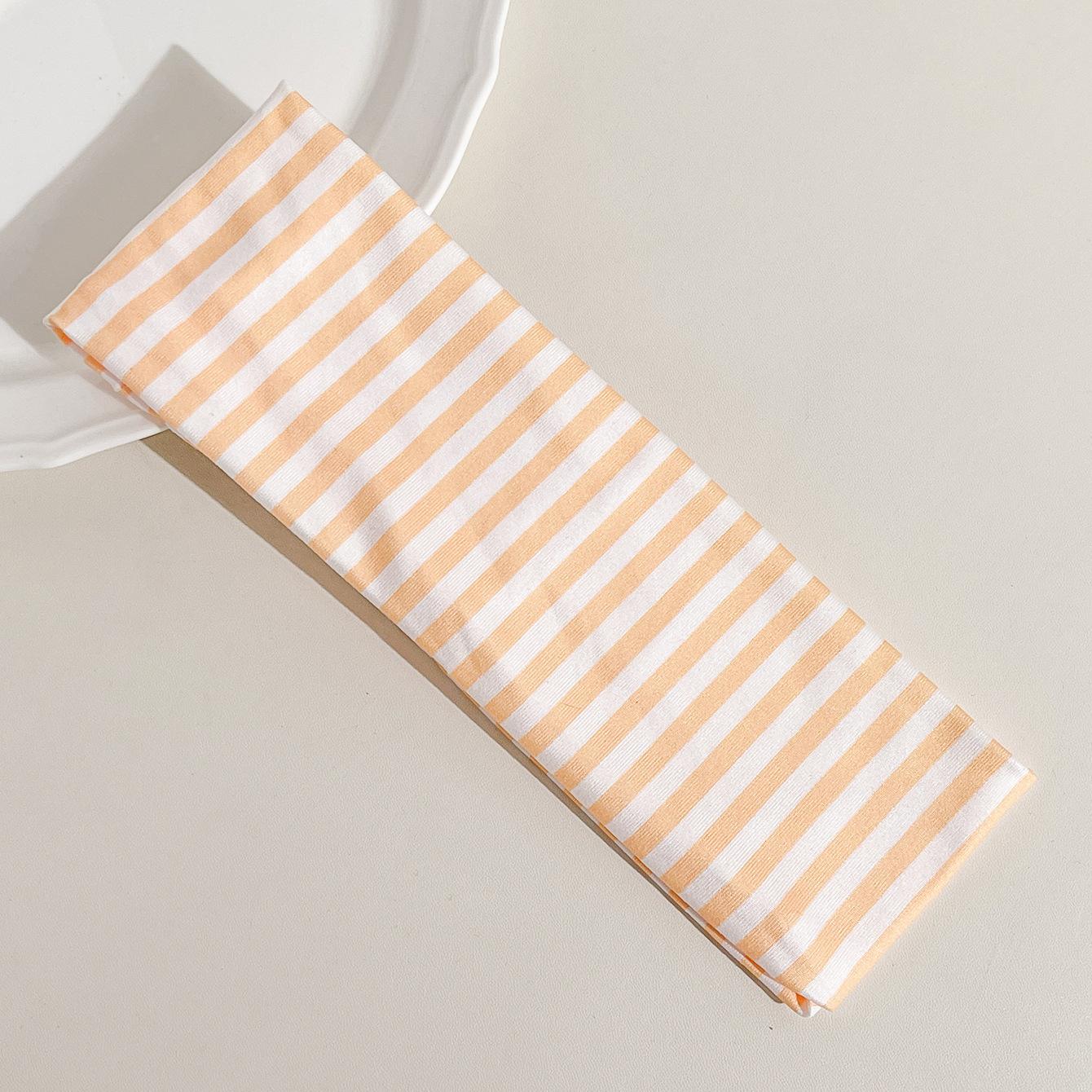 Vintage Striped Headband Temperament Versatile Headscarf Wide Edge Elastic Sports Headband Yoga Headband Combination