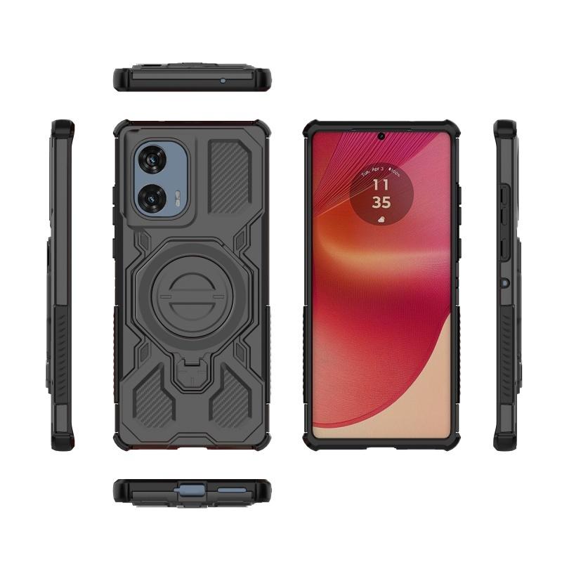 For Moto Edge 50 Fusion Case Cover Motorola Moto Edge 50 Fusion Capas Shockproof Bumper Attraction Adsorption Ring Holder Fundas