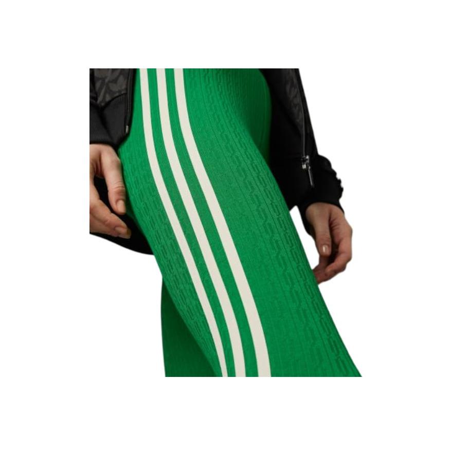 Adidas Originals Adicolor 70s Retro Striped Logo Print Leggings Women Bottoms Green IK7847
