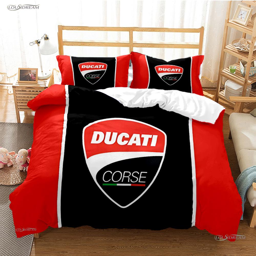 Moto Racing Casal All Season Duvet Cover Comforter Bedding Sets Soft Quilt Cover And Pillowcases Boys Single/Double/Queen/King