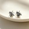 New Creative Punk 925 Sterling Silver Jewelry Retro Three-dimensional Fly Stud Earrings 3484