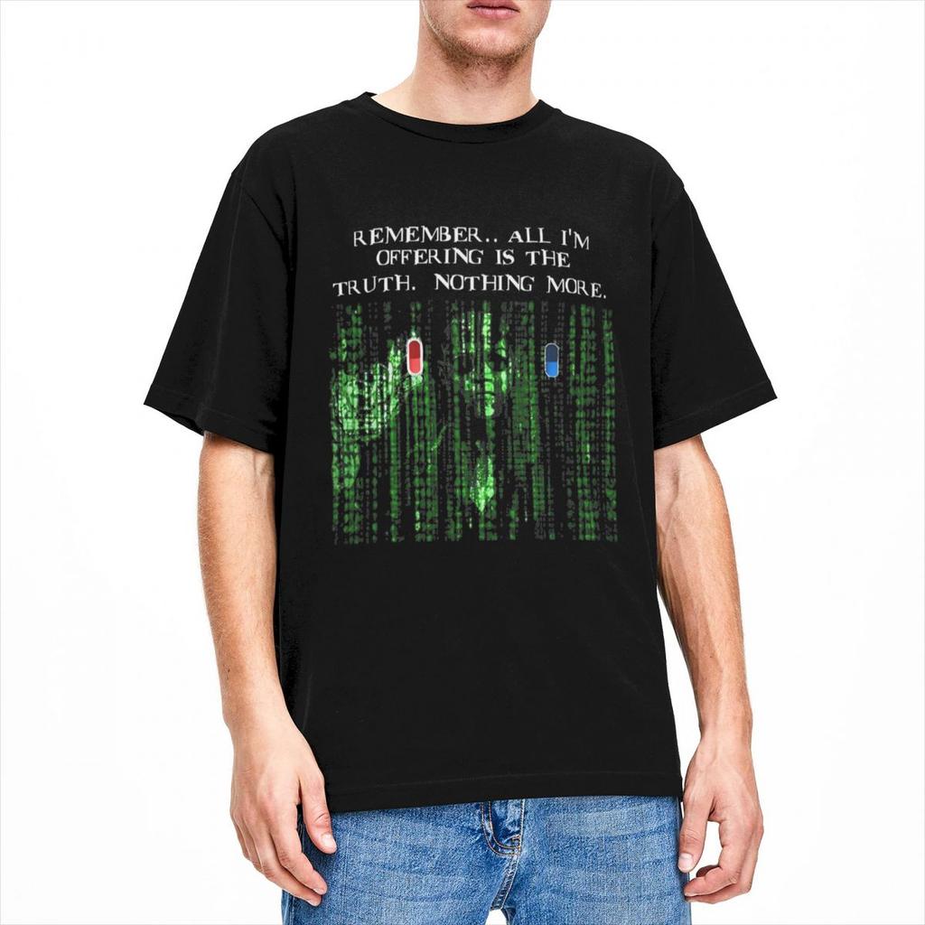 Heren Neo Film Morpheus The Matrix T-shirts Sciencefiction Puur Katoen Tops Vintage Korte Mouw Ronde Hals T-shirts Cadeau Idee T-shirt