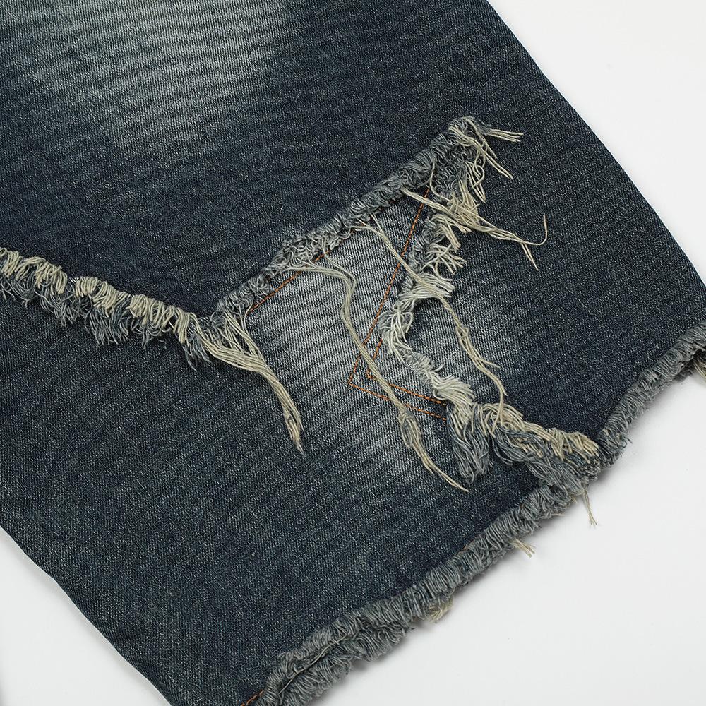 Trendy značkové vyšívané džínové šortky s látkou Pánské personalizované volánové rovné Capri