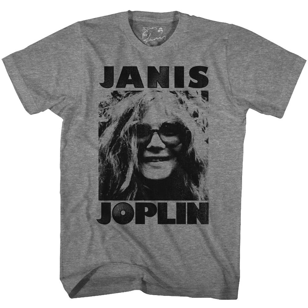 Janis Joplin Big Face Photo Men's T Shirt Rock & Soul Music Merch
