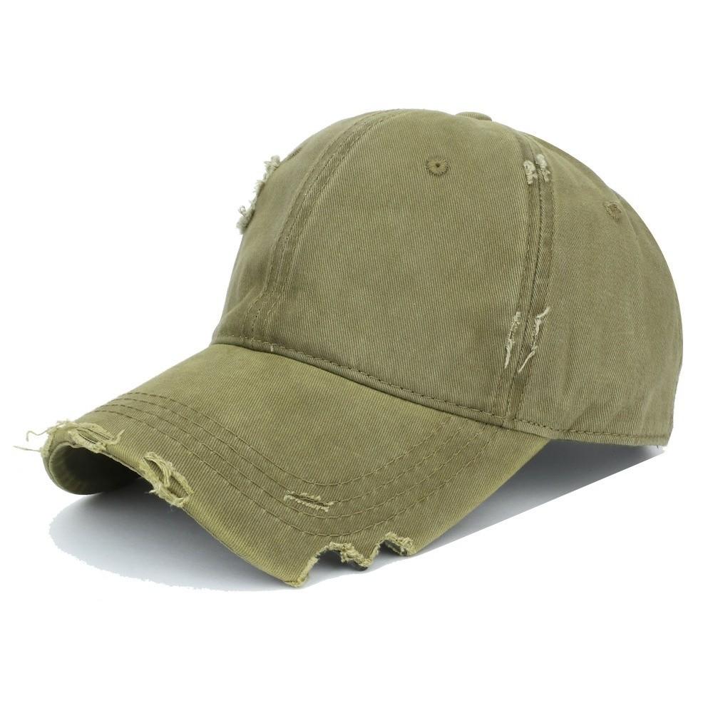 Adjustable Distressed Peaked Cap Visor Baseball Hats Streetwear Sun Hat For Man Women Unisex