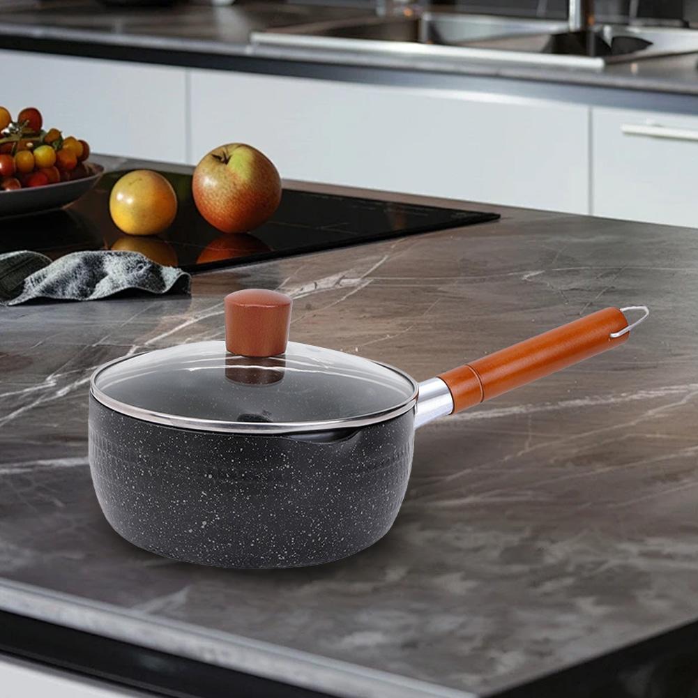 Nonstick Sauce Span Medical Stone Omelette Pan Long Handle Induction Frying Pan Universal Instant Noodle Pot Kitchen Accessories