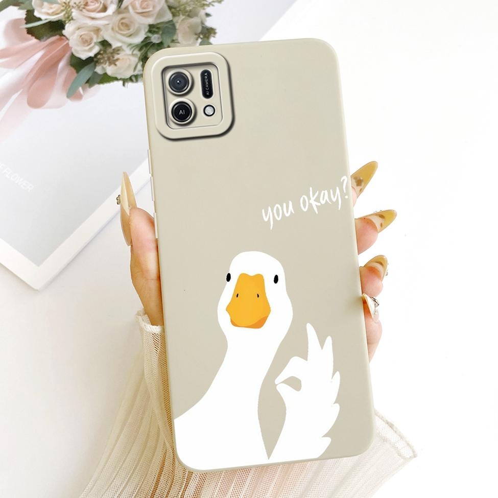 For Oppo A16k CPH2349 Casing For Oppo A16e CPH2421 Cover Fashion Cartoon Cute Funny Painted Silicone Phone Case