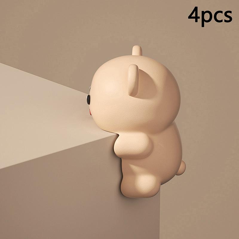 4Pcsanti-Collision Corner Guard Table Corner Soft Edge Children'S Anti-Bump Strip Cartoon Anti-Collision Sticker