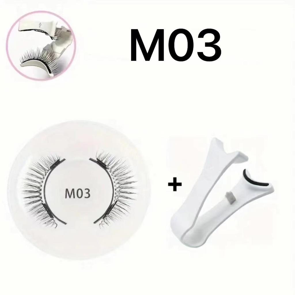 Portable Magnetic White Applicator Set for Glue-Free False Eyelashes