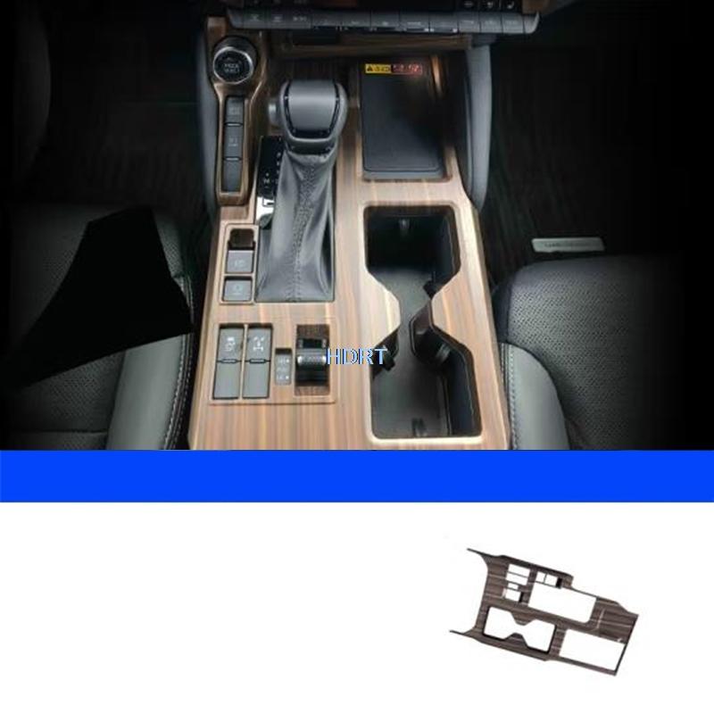 Car Style Gear Shift Lift Switch Panel Air Vent Outlet Cover Peach Wood Interior For Toyota Land Cruiser 250 Prado LC250 2024 +