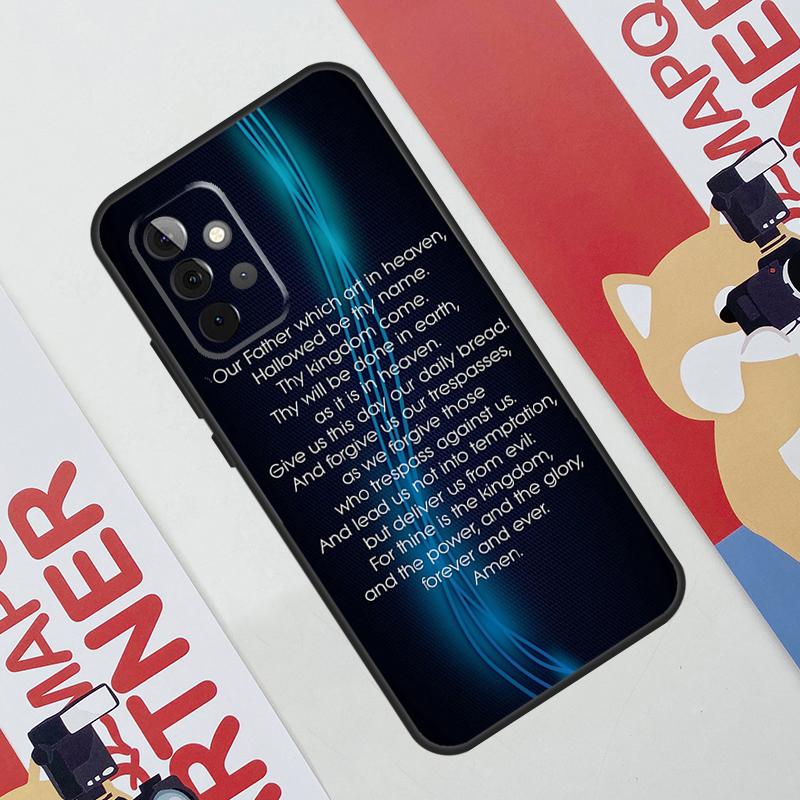 Chrześcijaństwo Modlitwa Pańska Etui Dla Samsung Galaxy A52 A32 A12 A56 A36 A16 A13 A23 A33 A53 A54 A34 A14 A15 A35 A55 A17