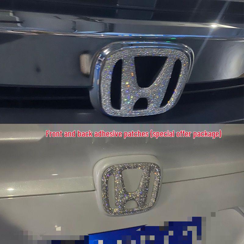 Honda Car Logo Crystal Rhinestone Sticker for Civic, Accord, Fit, XRV, Vezel, CRV, Jade.