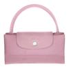 Longchamp Borsa Tote Le Pliage Green con Ferramenta in Metallo Argentato in Pelle Piccola Rosa da Donna 1621919P75