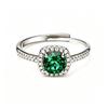 Princess Diana Style Zodiac Stone Ring with Colored Gemstones & Diamonds in S925 Silver