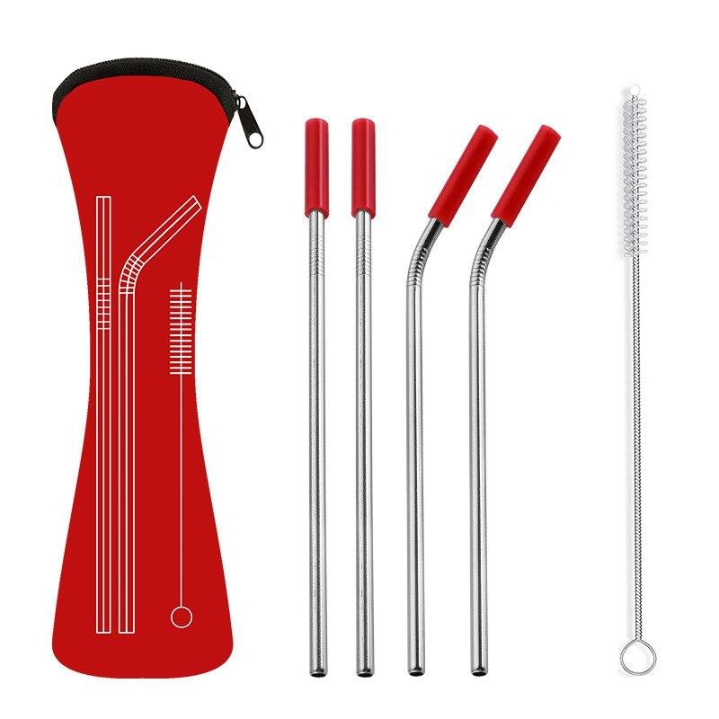 

Stainless Steel 304 Straw With Anti-Scratch Silicone Head Package