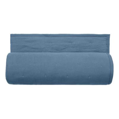 Quilted Microfiber Washed Bedspread "Céleste" All Sizes Vent Du Sud - Céleste Metal Blue - 240 X 260 Cm for "King Size" Bed
