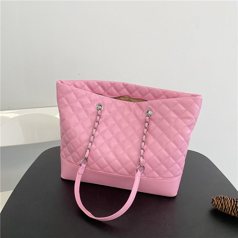 Big bag 2025 new shoulder bag large capacity women's fashion diamond chain portable tote bag simple messenger bag