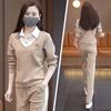 High-end Sportswear Suit for Women, Autumn and Winter Fashionable Large Size Casual Running Wear Two-piece Set