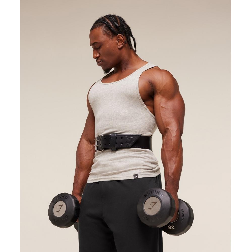 Gymshark Tapered Double Prong Lifting Belt Black I1b7o Bb2j