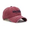 Cappello in Denim Lavato Retro Giapponese Ricamato con Lettere per Sport all'Aperto Uomo Viaggio Cappello da Sole Cappellino da Baseball Classico Versatile Comodo
