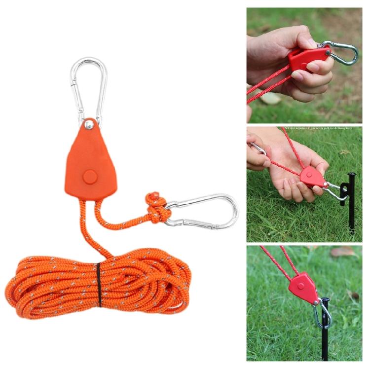 Camping Ratchet Hanger Pulleys Tent Hook Rope Hanger Grow Light Hanger Adjusted