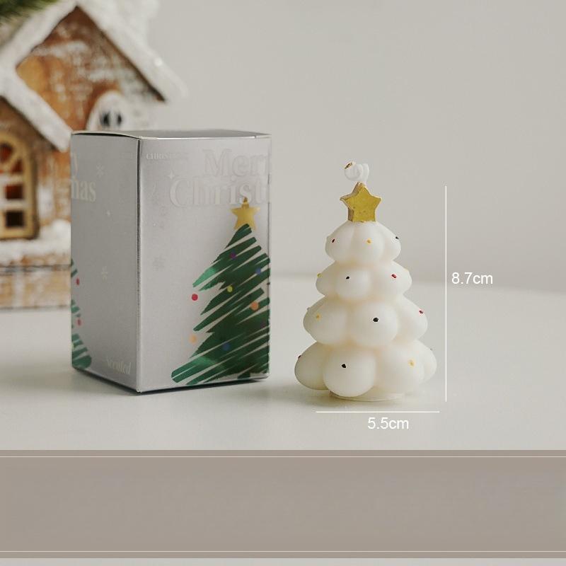 Y Christmas Tree Scented Candle Atmosphere Souvenir Handmade Home Fragrance Candle Simulation Cartoon Candles Christmas Gift