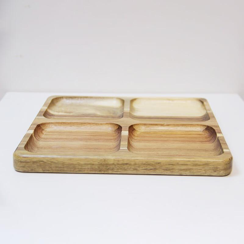 ZISIZ Wooden Multi-Compartment Serving Tray