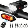 2er-Pack USB-wiederaufladbares Fahrradlicht-Set, superhelle LED-Frontscheinwerfer & rotes Rücklicht, Sicherheits-Nachtfahr-Warnleuchte für Fahrrad