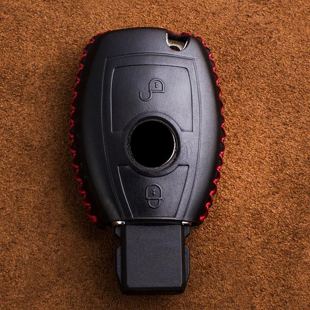 Innenraumleisten Echte Leder Auto Schlüsselanhänger Hülle Für Mercedes benz A B R G Klasse GLK GLA w204 W251 W463 W176 Smart Key