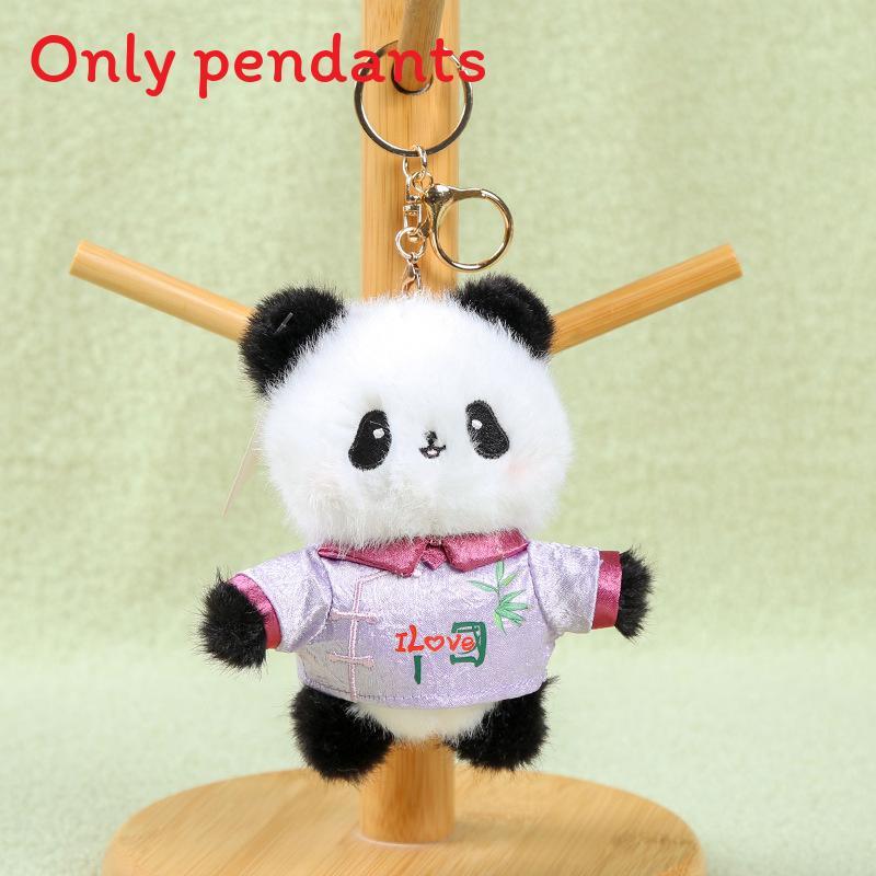 Panda Keychain Plush Toy With Pp Cotton Filling For Backpack Decor And Collection