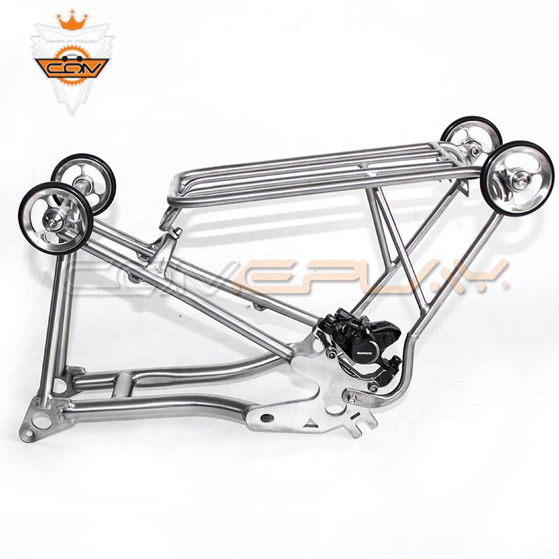 Titanium Folding Bike Rear Rack Disc Bicycle Basket Accessory