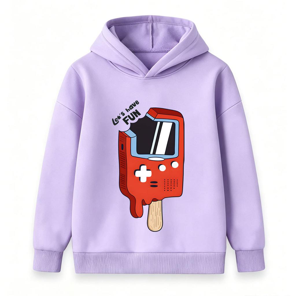 Kids Boys Girls 100% Cotton Crew Neck Short Sleeve T-Shirt, Funny Retro Gameboy Popsicle Let's have Fun Print Casual Summer Soft Breathable Tee Tops f