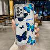 Red Blue Butterfly Phone Case for Samsung Galaxy A52 A17 A13 A35 A36 A26 A21s A33 A24 A25 A16 A15 Soft Cover