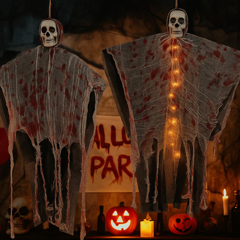 Realistic Hanging Skull Skeleton Props Spooky Skeleton Ghost Ornament  Party Supply