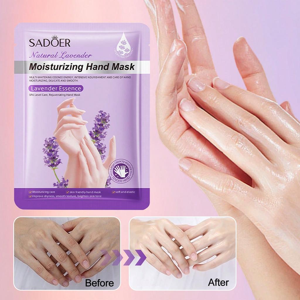 1/3/5/10 Pairs Natural Lavender Moisturizing HandMask, Smooth, Moisturizing ,Skin Rejuvenation,Softe