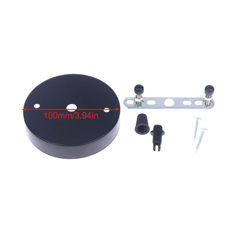 10/12/15CM Schwarz Weiß Metall Deckenplatte Halter Wandleuchte LED Basis Vintage Pendelleuchte Scheibenbasis Deckenbaldachin