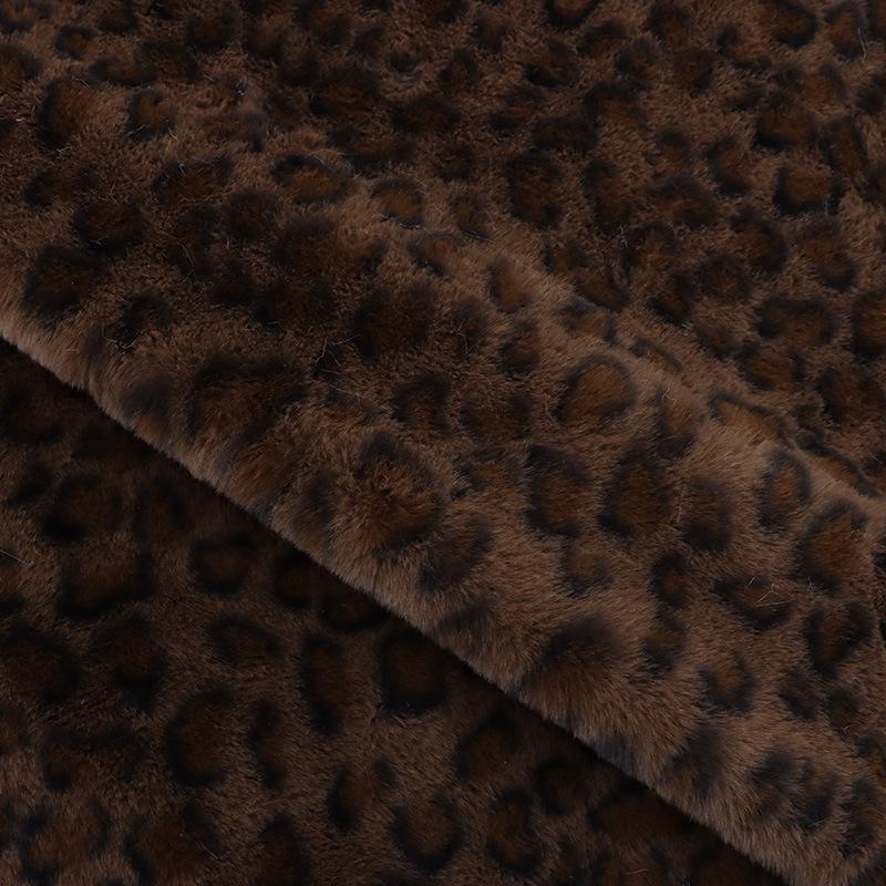 800g Leopard Print Rabbit Fur Fabric: Blanket, Toy, Pillow, Homewear, Kids' Wear, Coat, Hat.
