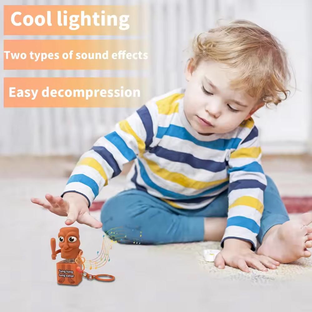 Tung Tung Tung Sahar Fidget Toys Keyboard Buttons Interactive Sound Toys with Light and Sound Party Favors Stress Relief Toys