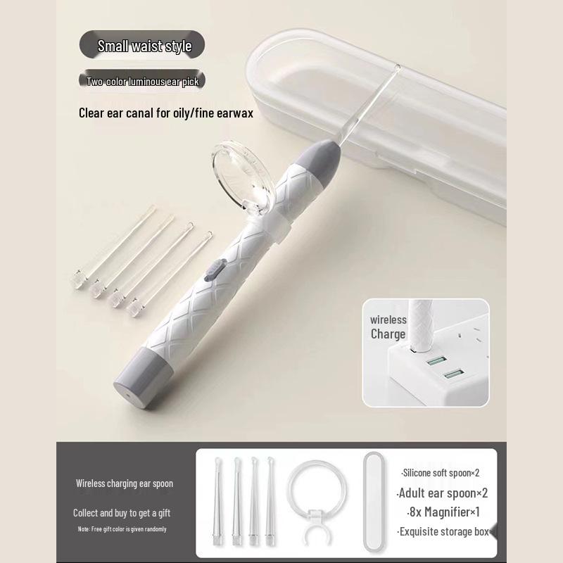 Soft Tip Baby Ear Cleaner with Light & Tweezers