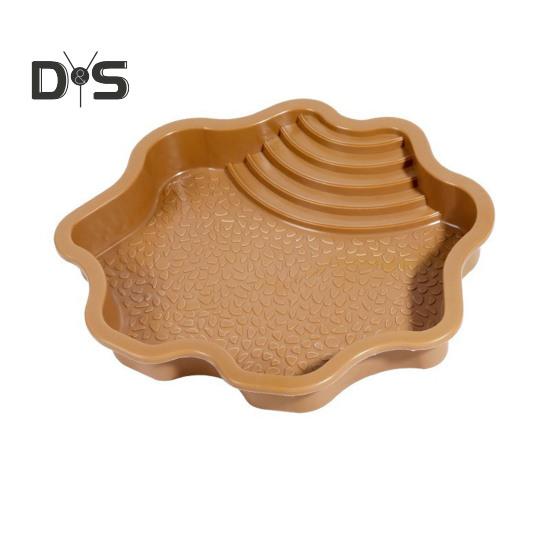 Reptile Bathing Pool Large Tortoise Feeding Dish Water Bowl with Ramp Aquarium Ornament for Lizard Gecko Snake Turtle Bearded Dragon